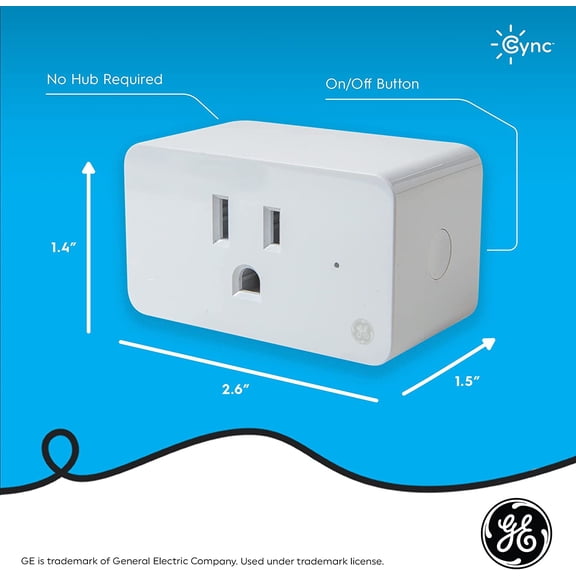 LXYWXS-GE Lighting 252811 Voice Control C-Life Smart Plug