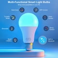 thumbnail image 1 of LXYWXS-LED Smart Light Bulbs - Wi-Fi & Bluetooth Light Bulbs, Color Changing Light Bulb Compatible with Alexa and Google Assistant, A19 E26 RGBTW Light Bulb, 800LM (2 Pack), 1 of 4
