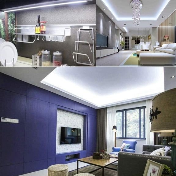 LXYWXS-LED Strip Lights, SMD 2835 LED Strip, DC12V 1200LEDs 16.4Ft 26000LM High Density LED Light Strips Non-Waterproof IP21, 3 Times Brightness Than SMD3528 LED, Cool White 6500K