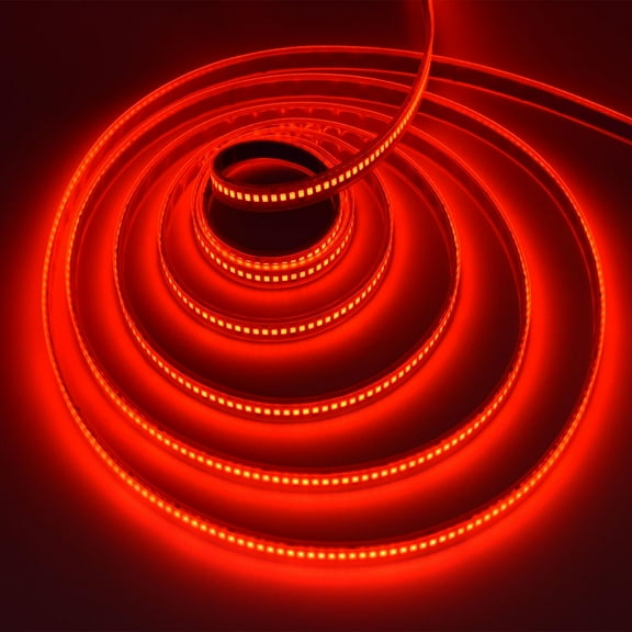 LXYWXS-LED Strip Lights, SMD 2835 LED Strip, DC12V 1200LEDs 16.4Ft 26000LM High Density LED Light Strips Tube Waterproof IP67, 3 Times Brightness Than SMD3528 LED Strip, Red
