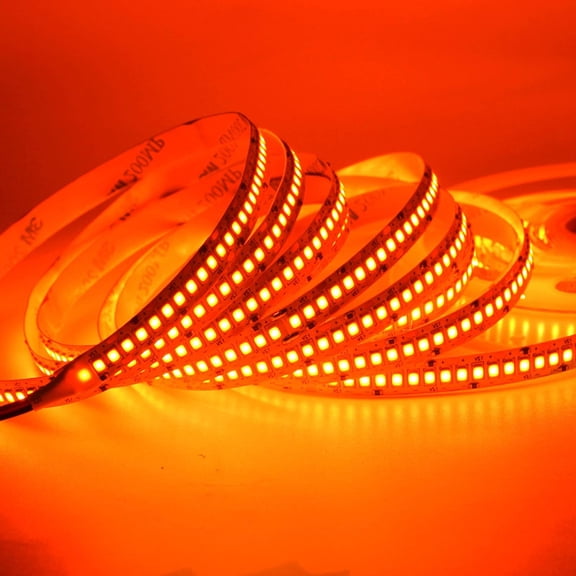 LXYWXS-LED Strip Lights, SMD 2835 LED Strip, DC12V 1200LEDs 16.4Ft 26000LM High Density LED Light Strips Waterproof IP65, 3 Times Brightness Than SMD3528 LED Strip, Orange