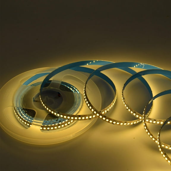 LXYWXS-LED Strip Lights, SMD 2835 LED Strip Warm White 3000K, DC12V 1200LEDs 16.4Ft 26000LM High Density LED Light Strips Non-Waterproof, 3 Times Brightness Than SMD3528 LED Strip