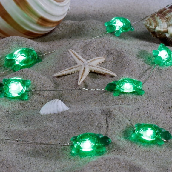 LXYWXS-Turtle String Lights, Summer Decorative LED Silver Wire 10 ft 40 LEDs with Remote for Indoor, Covered Outdoor Beach Party Decorations, Tent Wedding Holiday, Birthday Gift, Bedroom