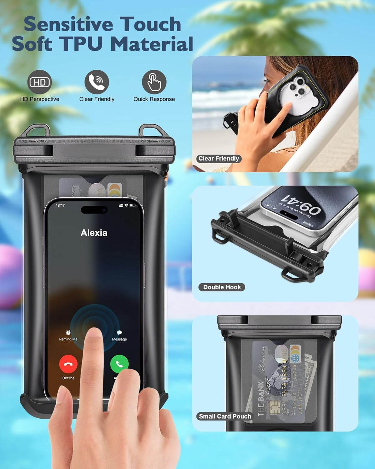 holder phone case LULULOOK Leather Magnetic Wallet Stand For iPhone 15/14/13/12 Series