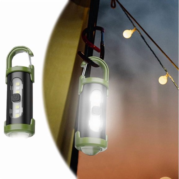 LY 011 Multifunctional Keychain Flashlight Mini LED Work Light With Hook Type C Rechargeable 4 Modes (White & Red/Blue Strobe) Life For Camping Emergency Outdoor92708