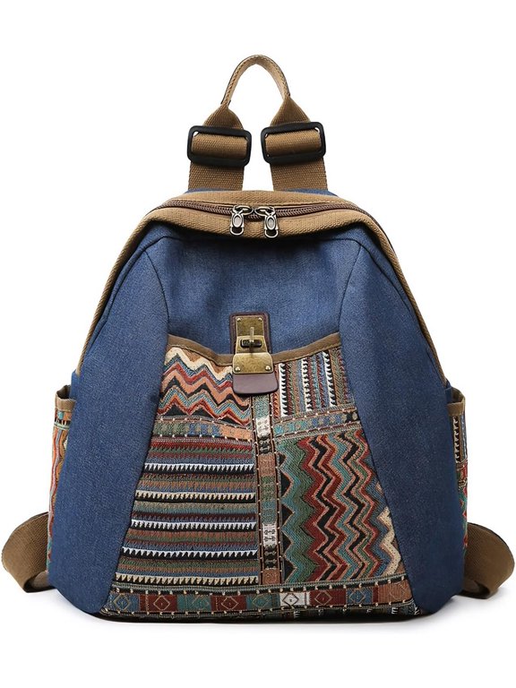 Vintage Denim Fashion Backpacks, Purse Casual Outdoor Shopping Daypacks Sports Rucksack Hiking Travel Multipurpose Bag