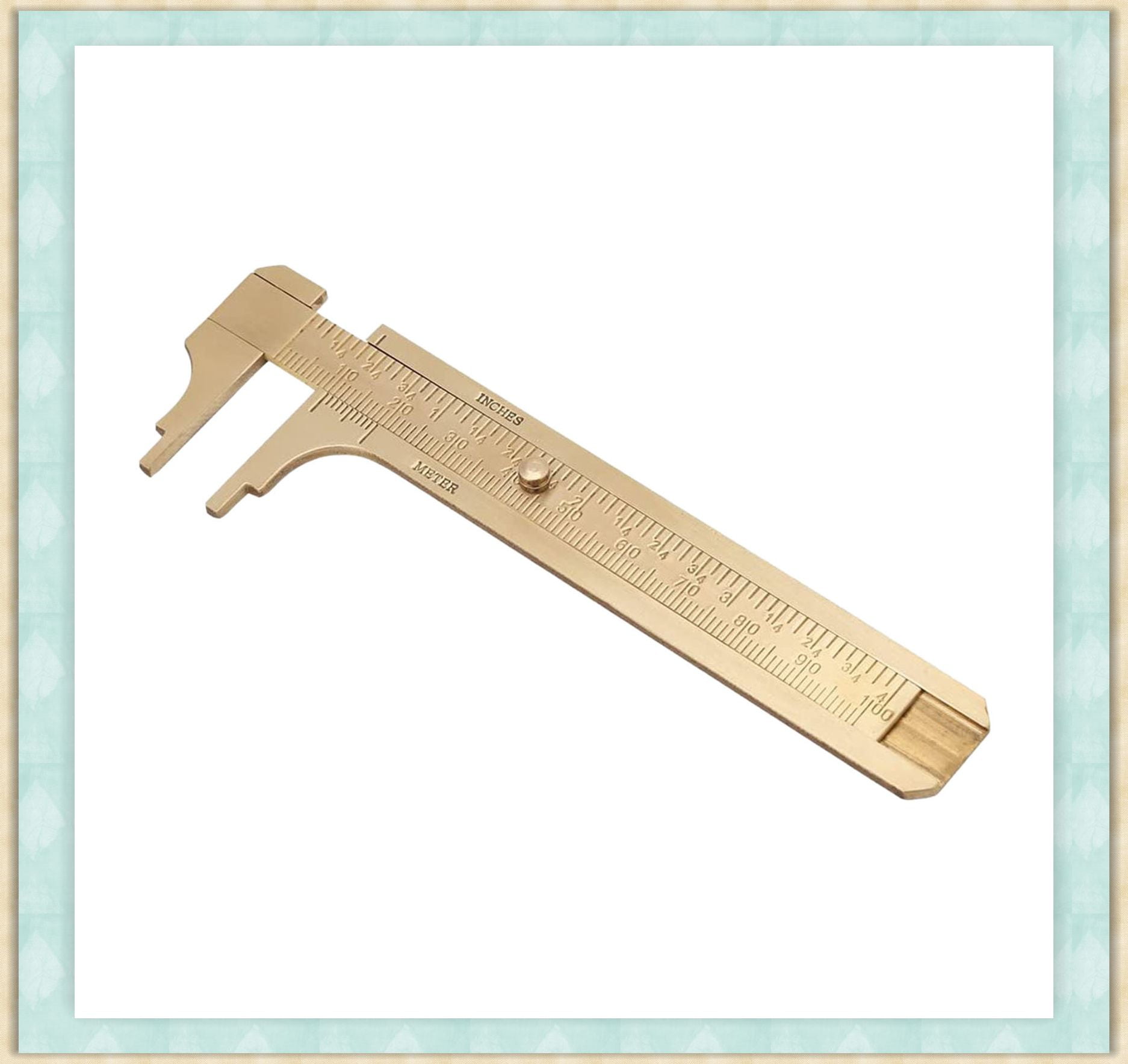 LYANY Brass Vernier Caliper Pocket Handy Caliper Measuring Mini Tool ...
