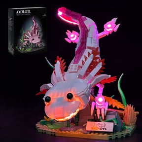 LYBMTWF Axolotl Building Set with LED Light Kit, 998PCS Marine Animal Model Compatible with Lego, Creative Desktop Decoration Gift for Adult Collectors