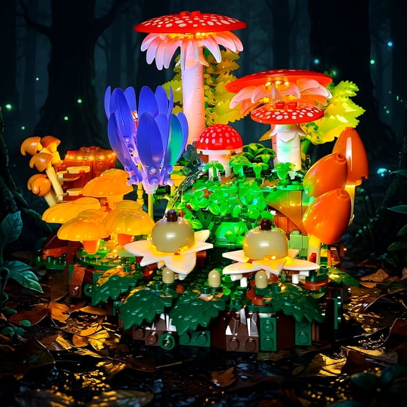 LYBMTWF LED Lighting Kit Compatible with Lego 11505 Woodland Mushrooms Building Blocks (NOT Include building Bricks)