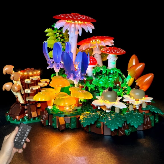 LYBMTWF LED Lighting Kit Compatible with Lego 11505 Woodland Mushrooms Building Blocks (NOT Include building Bricks)