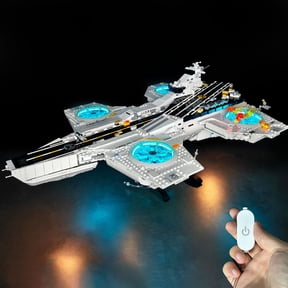 LYBMTWF LED Lighting Kit Compatible with Lego 76354 S.H.I.E.L.D. Helicarrier Building Blocks (NOT Include The Model Bricks)