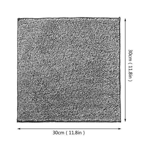 LYCAQL 100% Polyester Washcloths 10 Pack High-Quality Dish Towels Cloth Towels for Bathroom, Hand, Kitchen, Cleaning Wipes | 12x12 In | 400 GSM (Gray)