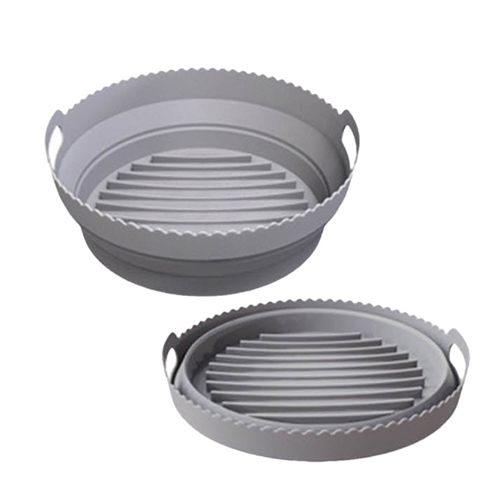 LYCAQL 2-Pack Reusable Silicone Air Fryer Liners with Divider Insert ...