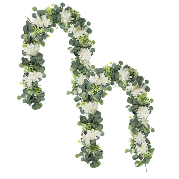 LYCAQL 2PCS Artificial Flower Vines Wedding Desktop Decoration Staircase Door Decoration Garden Decoration Flower 66in/170cm