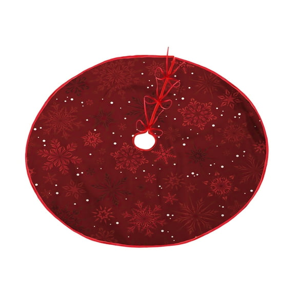 LYCAQL 30 Inch Christmas Tree Skirt Nativity Scene Holy Family Xmas Tree Mat Tree Skirt Pad Double Layer Round Tree Skirt for Christmas Holiday Jesus Party Decor