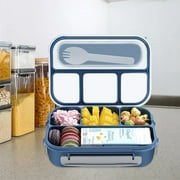 LYCAQL 4-Compartment Leak-Proof Lunch Box - Ideal Portion Sizes for Ages 3 to 7 - Durable, Drop-Proof, Dishwasher Safe, BPA-Free, Made with Food-Safe Materials