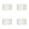 LYCAQL 4pcs Dustproof Nine Cell Small Drawer Type Items Storage Box - Dormitory Desk Stationery Jewelry Hand Account Storage
