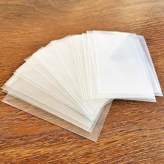 LYCAQL 50pcs Photocard Sleeves 58 X 89 mm Clear Sleeves Idol Photo Cards Transparent Proector Tranding Cards Shield Cover Unsealable
