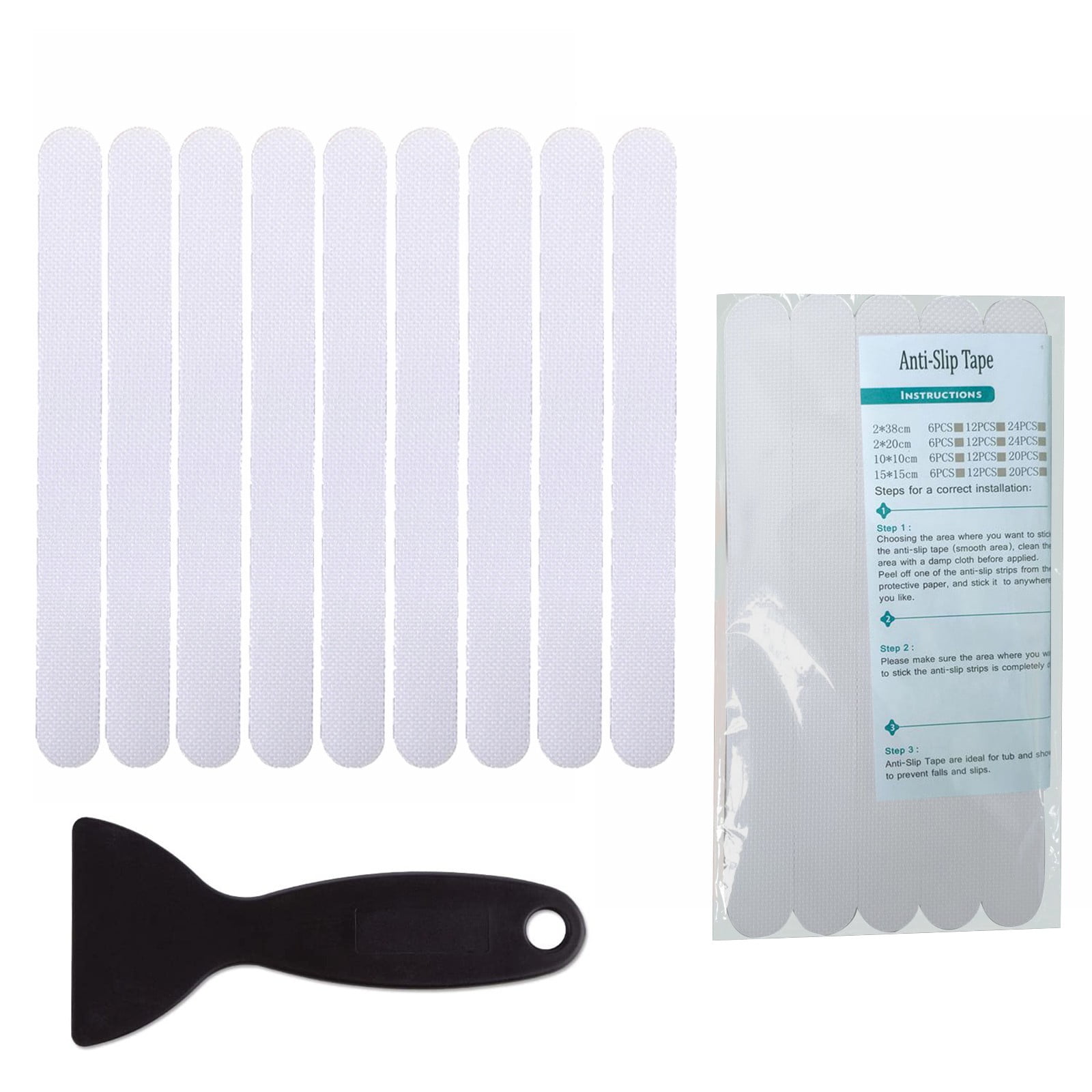 LYCAQL Anti Slip Shower Stickers 24 PCS Safety Bathtub Strips Adhesive ...