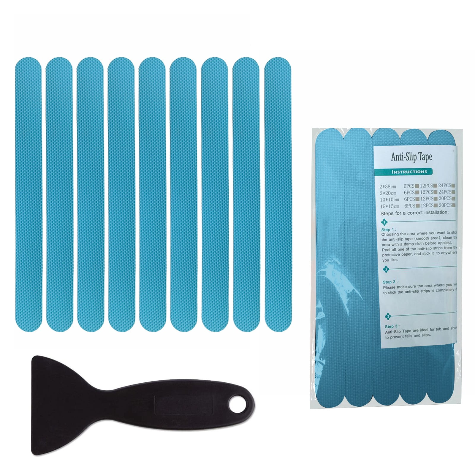 LYCAQL Anti Slip Shower Stickers 24 PCS Safety Bathtub Strips Adhesive ...