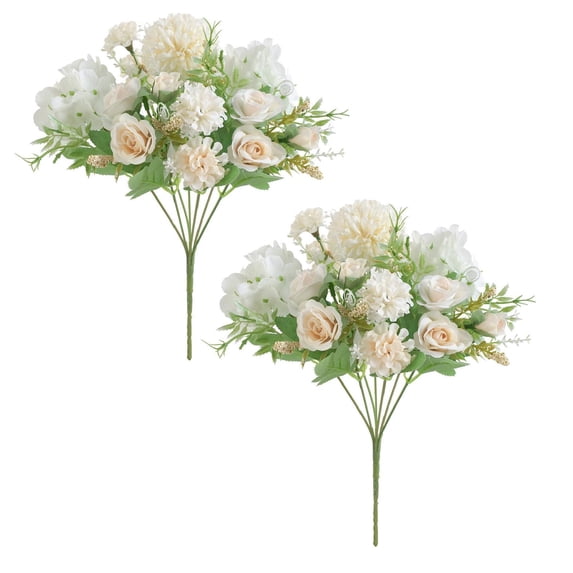 LYCAQL Artificial Flowers, 2PCS Flowers Artificial Peonies Peony for Decoration Silk Flower Arrangements Table Centerpieces for Wedding Cemetery Home Party Outdoor Decoration