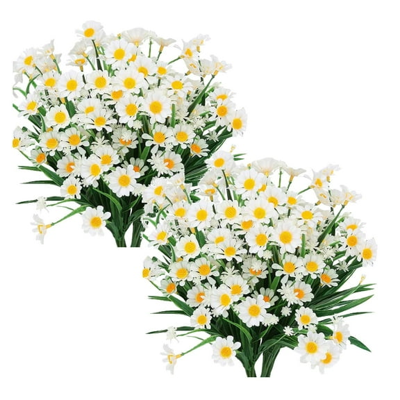 LYCAQL Artificial Pansies Flowers for Outdoor Outside Decoration, Summer 4 Bundles UV Resistant Pansy Silk Realistic Look for Pot Planter Front Door Garden Porch Patio Yard