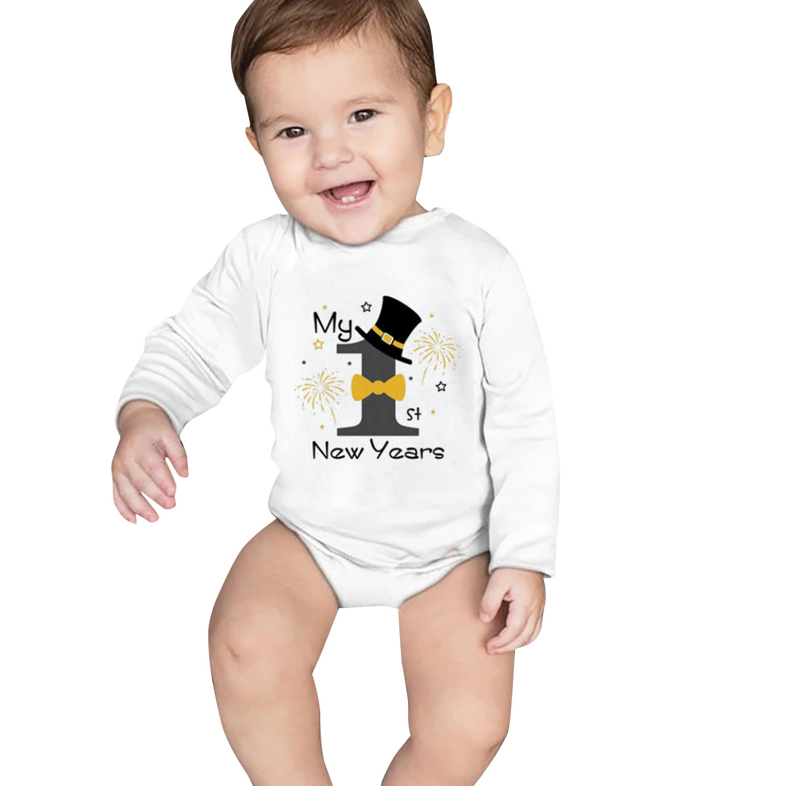 LYCAQL Baby Bodysuit My First New Year Clothes Baby Boy Girl New Year ...