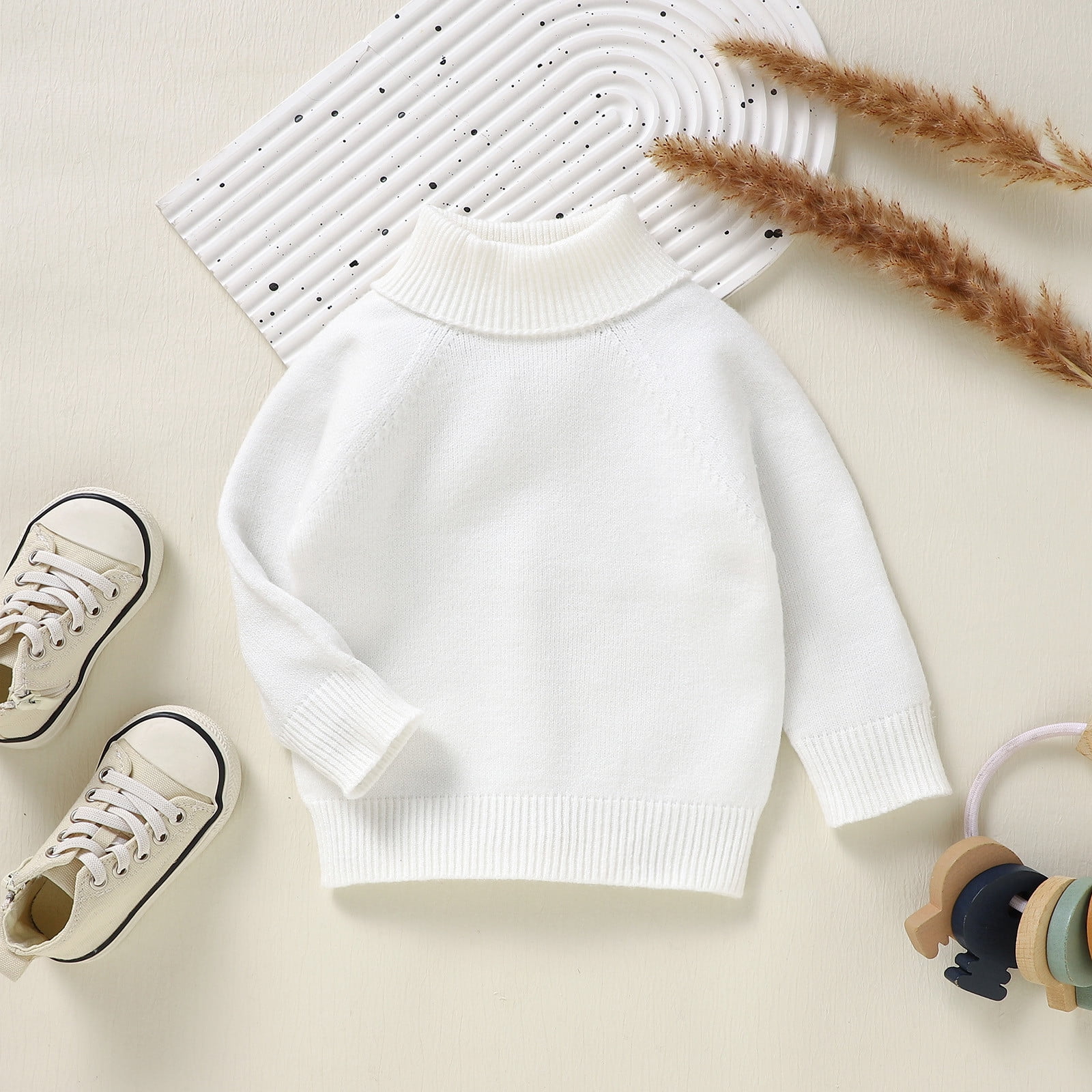 LYCAQL Baby Girl Clothes Baby Boys Girls Sweaters Knit Cable Turtleneck