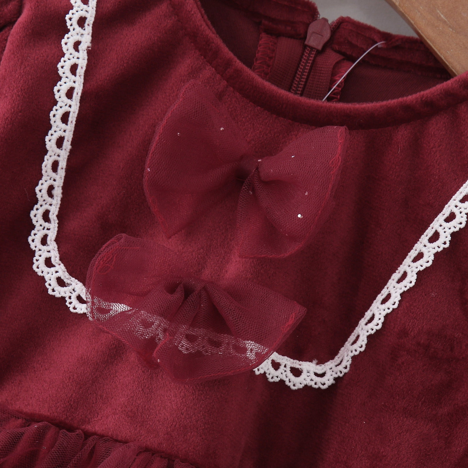 LYCAQL Baby Girl Clothes Toddler Girls New Year Dress Long Sleeve Winter Dress First Year Dress