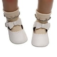 thumbnail image 1 of LYCAQL Baby Shoes Girls Single Shoes Bowknot First Walkers Shoes Buckle Strap Toddler Soft Bottom Breathable Princess 4c Boy Shoes (White, 4 ), 1 of 4