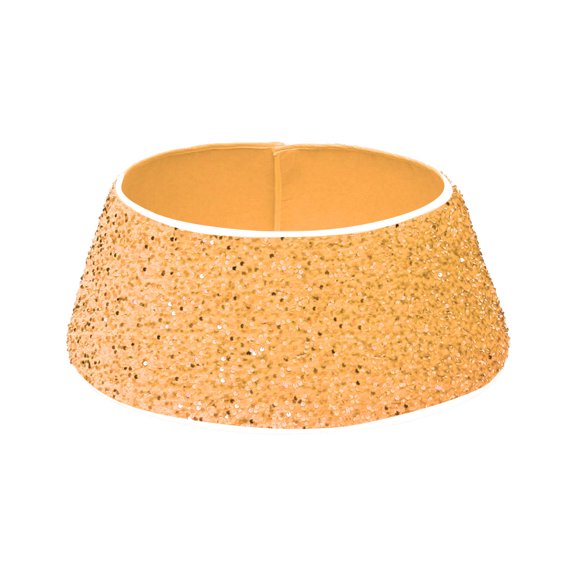 LYCAQL Christmas Tree Stand Base Sequins Christmas Tree Collar 23.6 Inch Orange Shimmer Velvet Tree Stand Cover Sparkling Tree Skirt Christmas Decorations Maroon Tree Base for Xmas Home Party