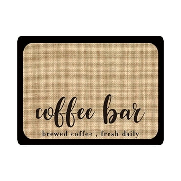 LYCAQL Coffee Mat 16*12 inch Hide Stain Absorbent Rubber Coffee Bar Mat For Countertops Coffee Bar Decor Quick Drying Mat Coffee Maker Mat Dish Drying Mat Coffee Bar Accessories