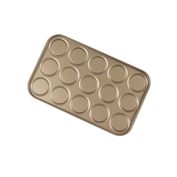 LYCAQL Cookie Sheets for Baking Nonstick Set 15 Even Cookie Sheet Stackable Carbon Steel Baking Sheet Pans Non Toxic Cookie Sheets for Baking Bakeware Set Gold