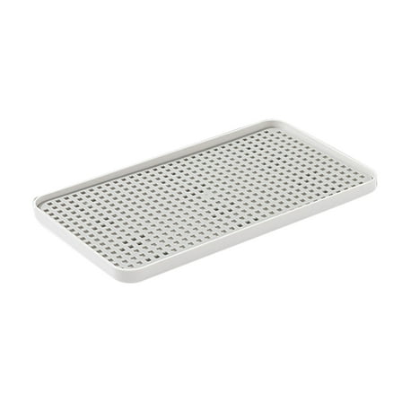 LYCAQL Dish Drain Tray 12" x 7" Large Water Storage Capacity Dish Drain Board Dish Drying Pad for Kitchen Counter Coffee Tea Tray Water Tray Holder for Cup Fruit Bathroom Accessories