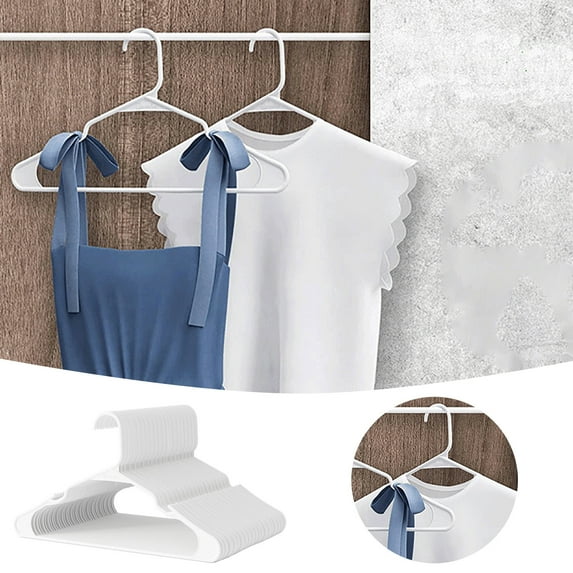 LYCAQL Dry And Wet Clothes Hanger Set - 30 Pieces Versatile Lightweight Space-Saving Non-Slip Slim Designed Dry and Wet Clothes Hanger Set - White