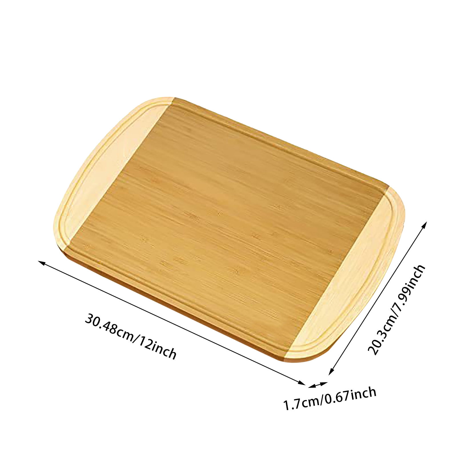 LYCAQL Extra Large Bamboo Cutting Boards for Kitchen 12x8" Wood XL Cutting Board with Juice