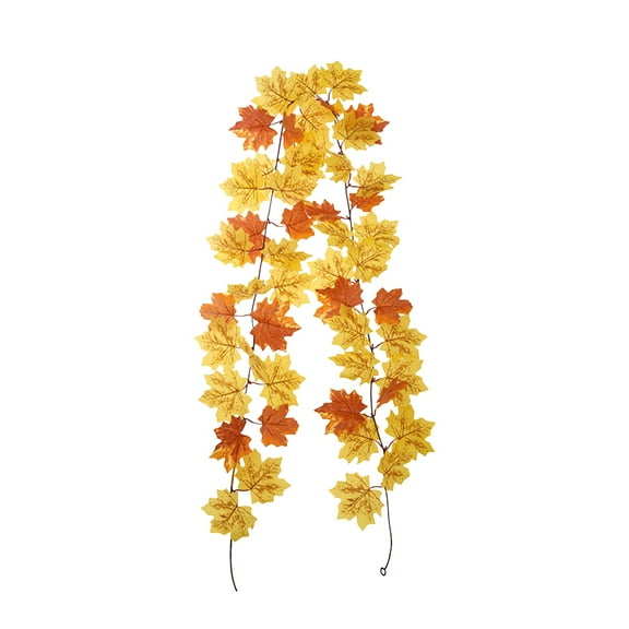 LYCAQL Fall Decor Fall Garland 6.5 FT Artificial Maple Leaf Garland for Thanksgiving Decorations Home Festivals Indoor and Outdoor Decorations-1Pcs