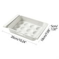 thumbnail image 1 of LYCAQL Fridge Egg Holder, Pull Out Refrigerator Drawer Organizers Fridge Shelf Holder Storage Box Adjustable Snap On Refrigerator Egg Storage Box Container Eggs Tray for 12 Eggs, 1 of 5