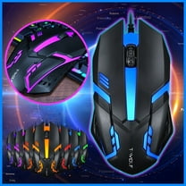 LYCAQL Gaming Mice Wired USB Computer Mice With 4 Adjustable DPI Up To 1200, 7 Backlight Modes Ergonomic RGB Gaming Mice For Laptop PC Gamers