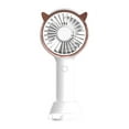 thumbnail image 1 of LYCAQL Handheld Fan Mini Portable Fan USB Rechargeable Battery Fan 3 Speeds Powerful Personal Fan Cute Small Cooling Fan with Base Lanyard for Eyelash Makeup Travel Trip Beach Indoor Outdoor, 1 of 4