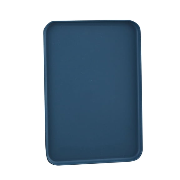 LYCAQL Large Wheat Straw Tray Set Unbreakable Lightweight Dinner Dishes for Restaurant Microwave Dishwasher Safe Tray Pefect for Kitchen Hotel School Lunch and Cafeteria Trays Blue