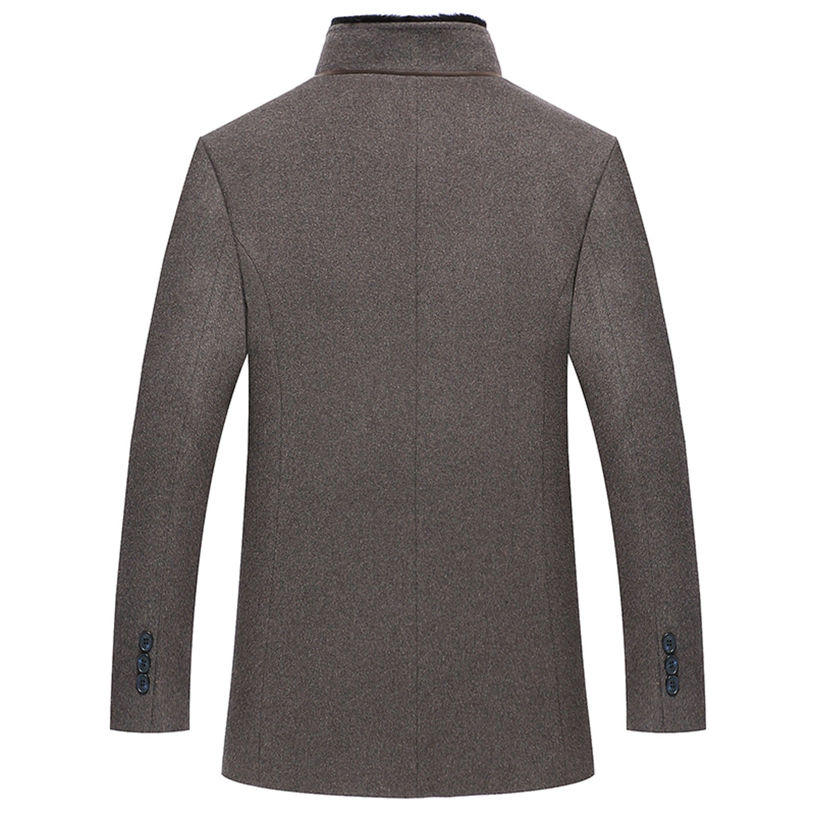 LYCAQL Mens Winter Coats Men's Stand Collar Woolen Coat Business Casual