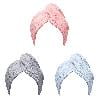 LYCAQL Microfiber Hair Towel, 3 Packs Hair Turbans for Wet Hair, Drying Hair Wrap Towels for Curly Hair Women Anti Frizz (Blue,Grey,Pink)