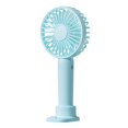thumbnail image 1 of LYCAQL Mini Portable Fan, Powerful Handheld Fan, Cute Design 3 Speed Personal Desk Fan with Base, Lightweight Makeup USB Rechargeable Fan for Girl Women Travel Indoor Outdoor, 1 of 3