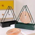 thumbnail image 1 of LYCAQL Mosquito Coil Repellent (Black + Green) 2 Pieces Outer Metal Triangle Hanging Shelf Mosquito Coil Repellent, 1 of 1
