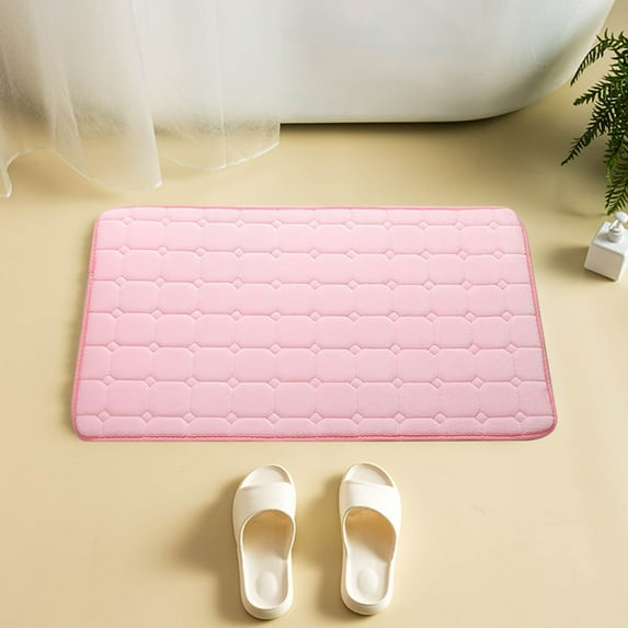 LYCAQL Pink Bathroom Rugs Washable, 18x25 inch Soft Non Slip Funny Bathroom Decor Cute Bath Mat, Soft Microfiber Absorbent Bathmat Floor Carpet for Shower Tub Bedroom