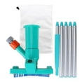 thumbnail image 1 of LYCAQL Portable Deluxe Jet Pool Vacuum Underwater Cleaner with 5 Section Pole, 3 Scrub Brushes, Leaf Bag, Telescopic Pole Attachment - Above Ground Pools, Spas, Ponds - Attach to Garden Hose, 1 of 7