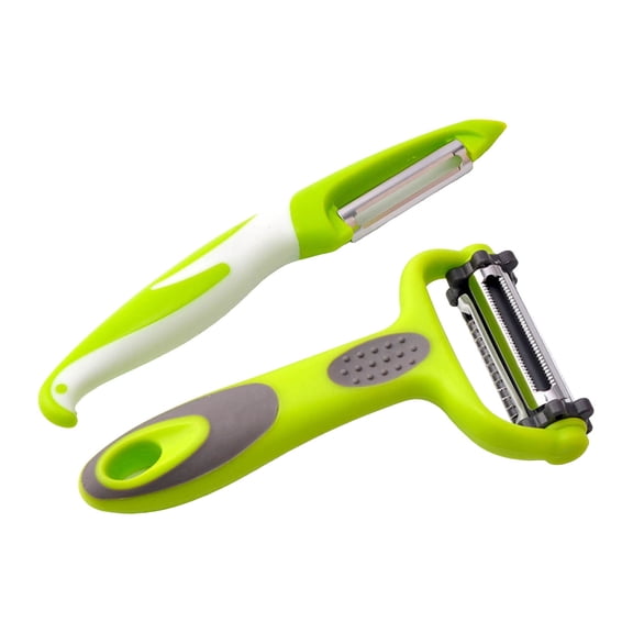 LYCAQL Potato Apple Vegetable Peelers for Kitchen I and Y Peelers for Fruit Veggie Potatoes Carrot Cucumber 3 in 1 Blade Spin Design With Julienne Function