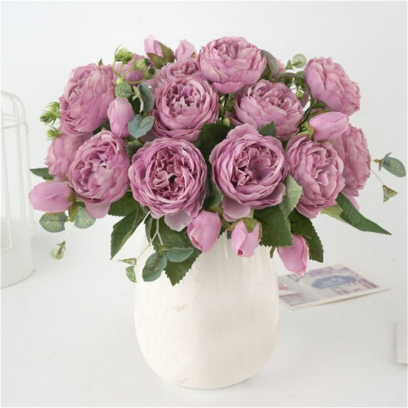 LYCAQL Roses Artificial Flowers Bulk, 11.4" Small Silk Roses Flower Heads for Decoration, Crafts, Wedding Centerpieces Bridal Shower Party Home Decor