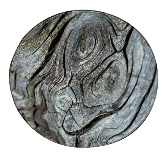 LYCAQL Round Area Rug 2 ft Fiber Tree Rings Grain Handmade Charm Farmhouse Soft Braided Rustic Vintage Rug for Indoor Kitchen Bedroom Living Room Hallways Enterways